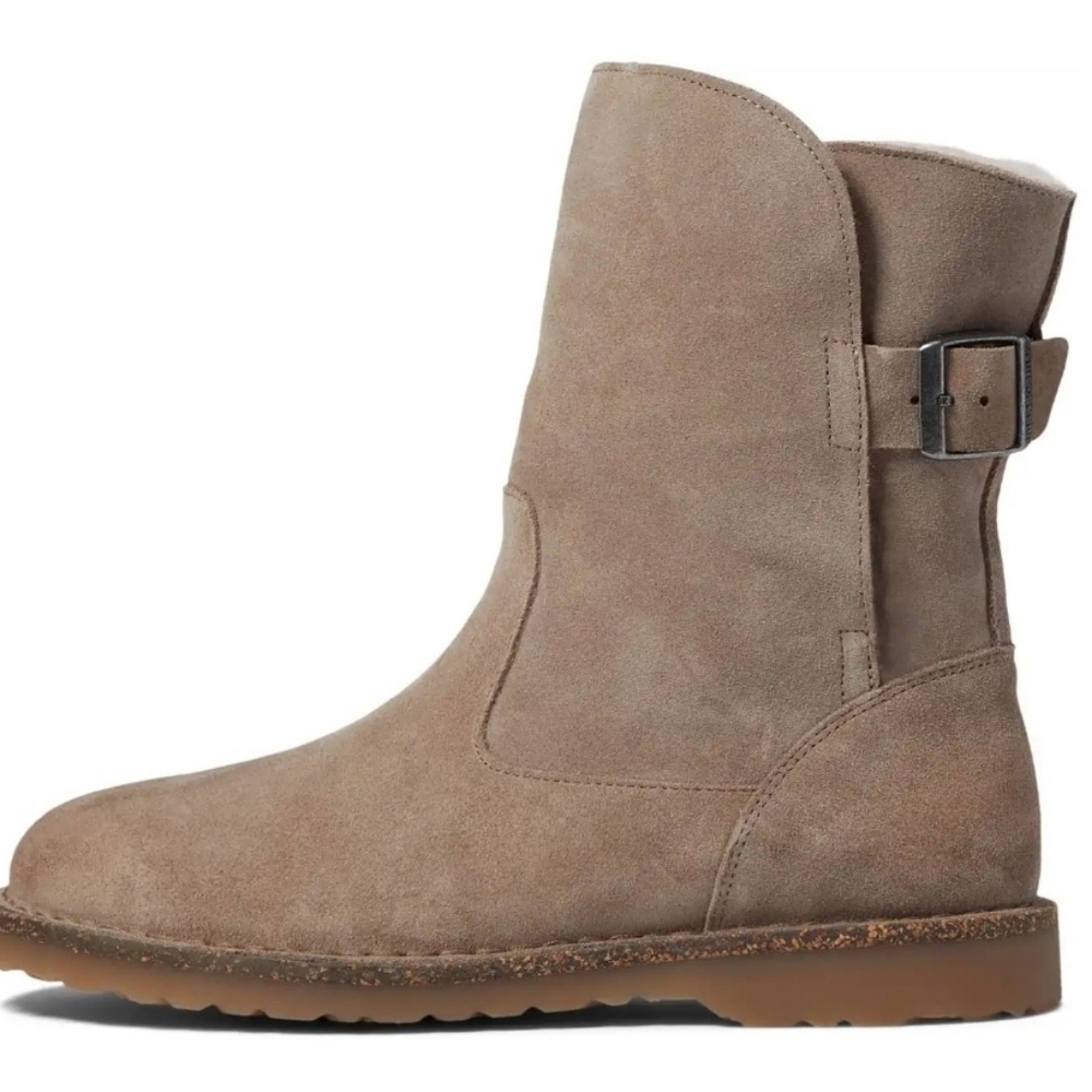 Birkenstock® Upsalla Shearling boot Gray Taupe / Soft Pink